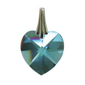 Coeur de cristal turquoise